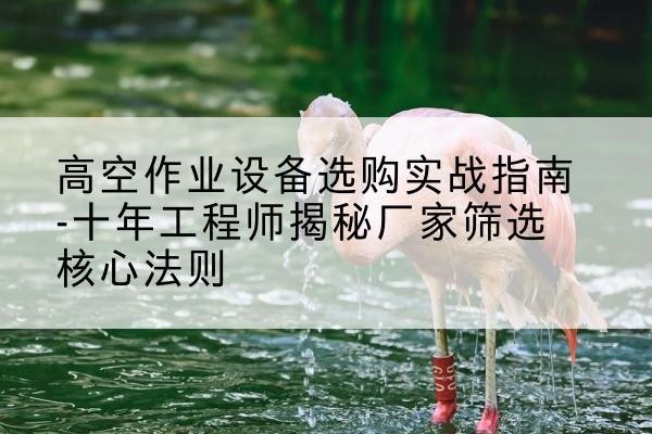 南部剪叉式升降机厂家-高空作业设备选购实战指南-十年工程师揭秘厂家筛选核心法则